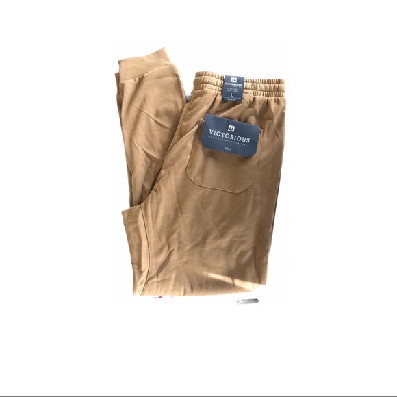 Men’s Wheat color jogger sweatpants NWT - Picture 2 of 3